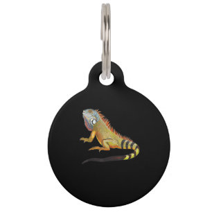 Coole tropische Iguana-Eidechse, Haustiergeschenk Haustiermarke