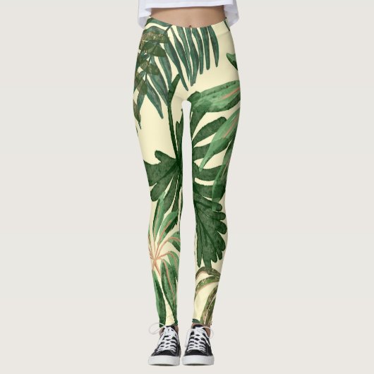 Coole tropische Leggings (Vorderseite)