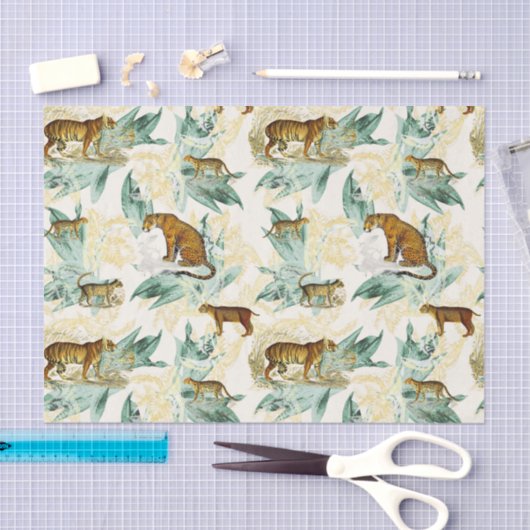Coole tropische Safari Wildkatzen Tiger Leopard Seidenpapier (Handwerk)