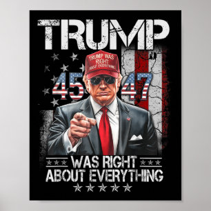 Coole Trump hatte recht über alles Amerikanische Poster