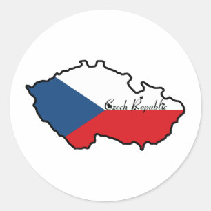 Coole Tschechische Republik Runder Aufkleber