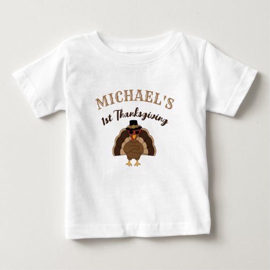 Coole Türkei 1. Erntedank Individuelle Name Baby T-shirt (Vorderseite)