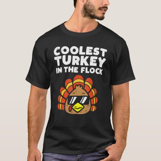 Coole Türkei Flock Niedlicher Erntedank Kinder Jun T-Shirt (Vorderseite)