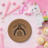 Coole Türkei glücklich dank Spaß Custom Text Pappteller (Party)