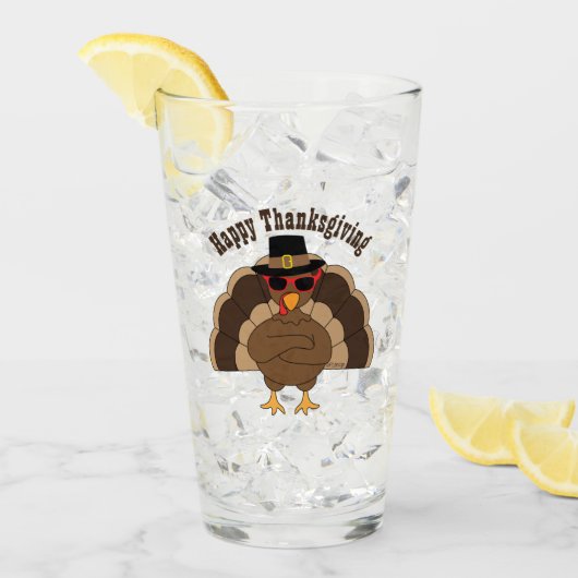Coole Türkei glücklich Danksagung Sondertext Glas (Vorderseite Ice)