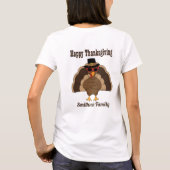 Coole Türkei glücklich Thanksgiving Familienname T T-Shirt (Rückseite)