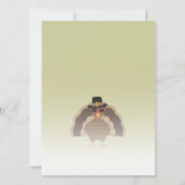 Coole Türkei mit Sonnenbrille Erntedank Abendessen Einladung (Rückseite)