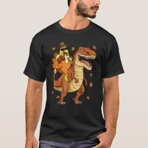 Coole Türkei reitet einen rexen Dinosaurier Gelble T-Shirt