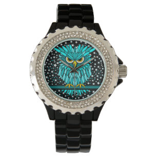 coole Türkiseule Armbanduhr