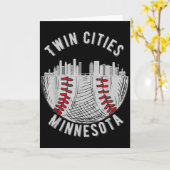 Coole Twin Cities Minnesota Mn Baseball Skyline St Karte (Gelbe Blume)