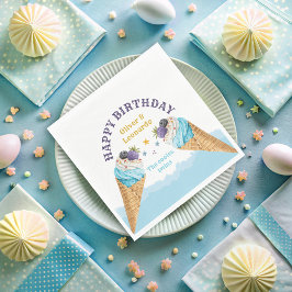 Coole Twins Ice Cream Boys Geburtstag Serviette