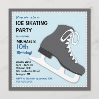 Coole Typ-Eis-Skaten-Geburtstags-Party Einladung