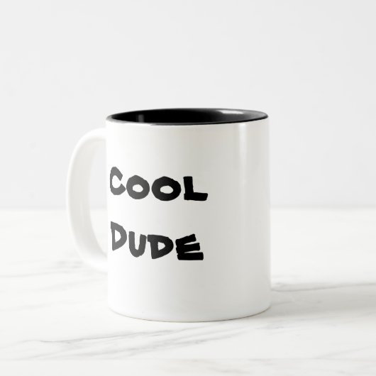 Coole Typ-Tasse Zweifarbige Tasse (Vorderseite Links)