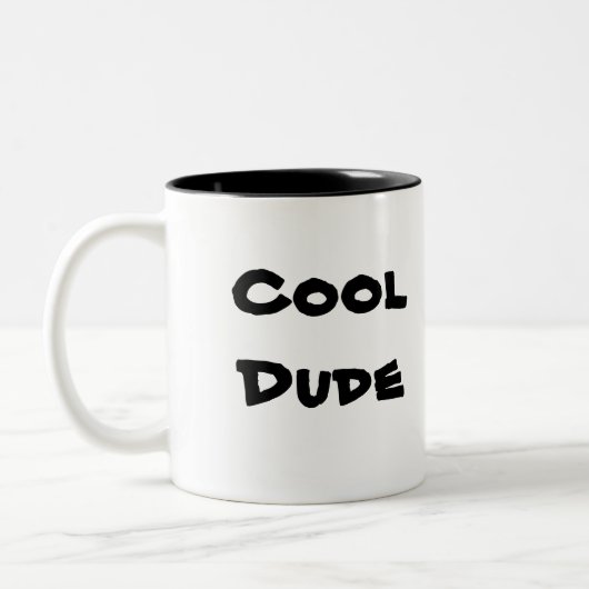 Coole Typ-Tasse Zweifarbige Tasse (Links)