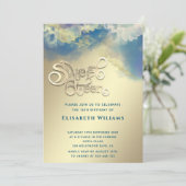 Coole Typografie Abstrakte Alkoholfarbe Gold moder Einladung (Stehend Vorderseite)