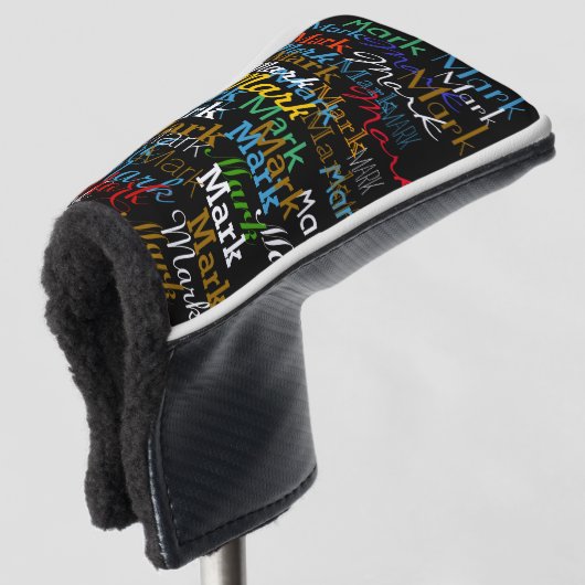 coole Typografie Farbname Muster Golf Headcover (3/4 Vorderseite)