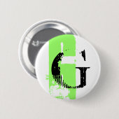 Coole Typografie-G-Monogramm-Taste Button (Vorne & Hinten)
