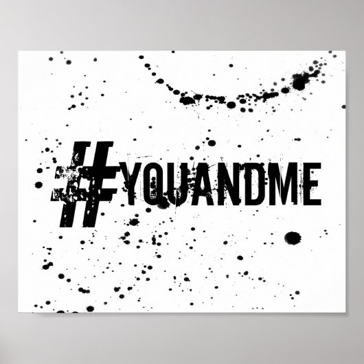 coole Typografie-Hashtag-Plakatwand Poster (Vorne)