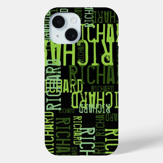 coole Typografie Kalkgrün auf schwarz Case-Mate iPhone Hülle (Rückseite)