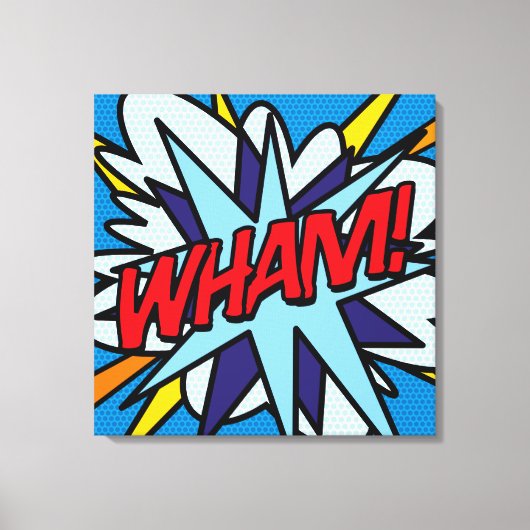 Coole Typografie Moderner Pop Art Comic Buch WHA Leinwanddruck (Vorderseite)