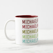 coole Typografie-Tasse mit benutzerdefiniertem Far Zweifarbige Tasse (Links)