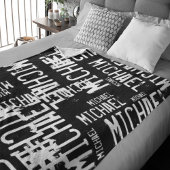 Coole Typografie Weiße Namen für alle schwarzen Fleecedecke