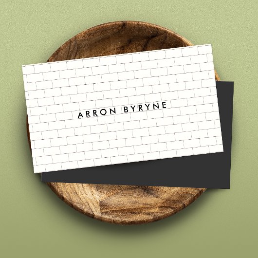 Coole U-Bahn-Fliesenmuster - weiße Visitenkarte