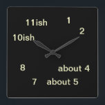 Coole Uber Geek Hipster Black One-ish Uhr 3<br><div class="desc">Cool Uber Geek Hipster Black One-ish Clock 3 - entworfen von CricketDiane Art and Design 2013</div>