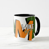 Coole übergroße fette Monogramm Tasse (VorderseiteRechts)