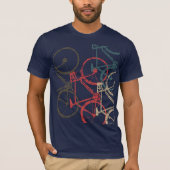 Coole überlappende Fahrräder T-Shirt (Vorderseite)