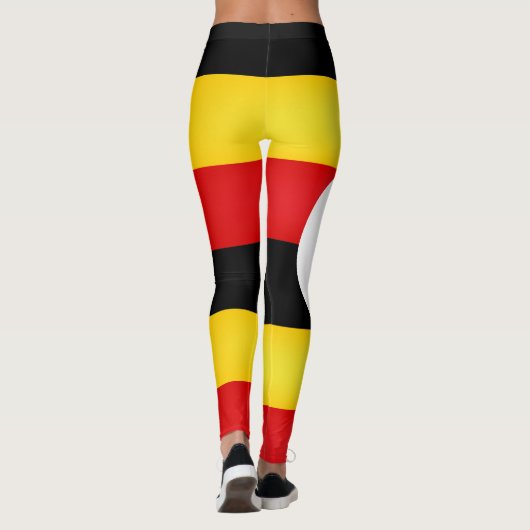 Coole Uganda-Flagge Leggings (Rückseite)