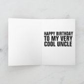 COOLE UNCLE HAPPY BIRTHDAY GREETING CARDS KARTE (Innenseite)