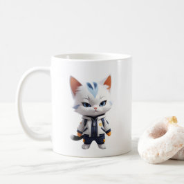 Coole und bezaubernde Katze-Illustration Kaffeetasse