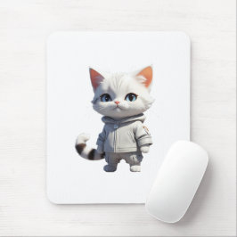 Coole und bezaubernde Katze-Illustration Mousepad