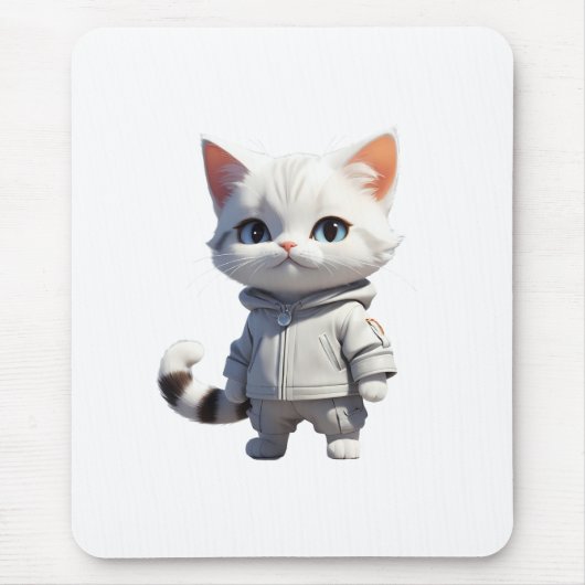 Coole und bezaubernde Katze-Illustration Mousepad (Vorne)