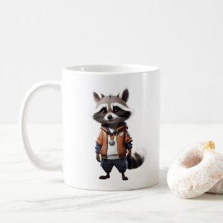 Coole und bezaubernde Raccoon-Illustration Kaffeetasse