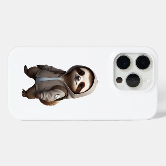 Coole und bezaubernde Sloth-Illustration Case-Mate iPhone Hülle (Rückseite (Horizontal))