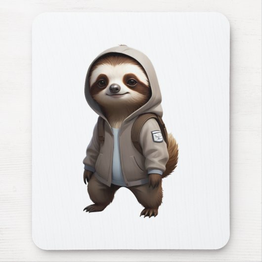 Coole und bezaubernde Sloth-Illustration Mousepad (Vorne)
