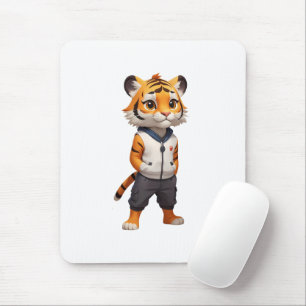Coole und bezaubernde Tigerabbildung Mousepad