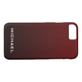 Coole und dramatische Deep Red Monogram Case-Mate iPhone Hülle (Rückseite (Horizontal))
