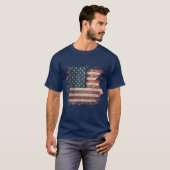 Coole und einzigartige Patriotic erschütterte amer T-Shirt (Vorne ganz)