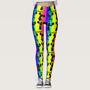 COOLE UND FARBENE REGENBOOTSCHÜLER LEGGINGS