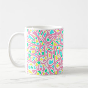 Coole und farbenfrohe Abstrakte Musiknoten Kaffeetasse