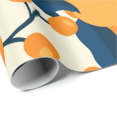 Coole und farbenfrohe Apricot-Muster Geschenkpapier (Rolleneckpunkt)