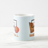 Coole und farbenfrohe Basketballsportelemente Kaffeetasse (Mittel)