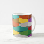 Coole und farbenfrohe geometrische Formen Kaffeetasse (VorderseiteRechts)