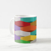 Coole und farbenfrohe geometrische Formen Kaffeetasse (Vorderseite Links)