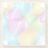 Coole und farbenfrohe Gruppe der 3-D-Kuben Glasuntersetzer (Rückseite)