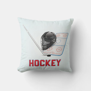 Coole und farbenfrohe Hockeysportelemente Kissen