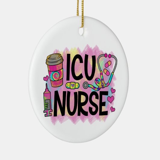 Coole und farbenfrohe ICU Nurse Large Keramik Ornament (Rechts)